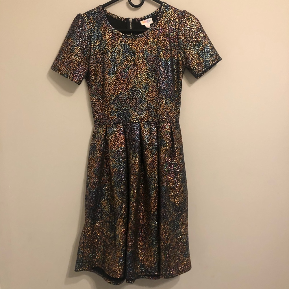 LULA ROE SIZE MEDIUM IRIDESCENT DRESS